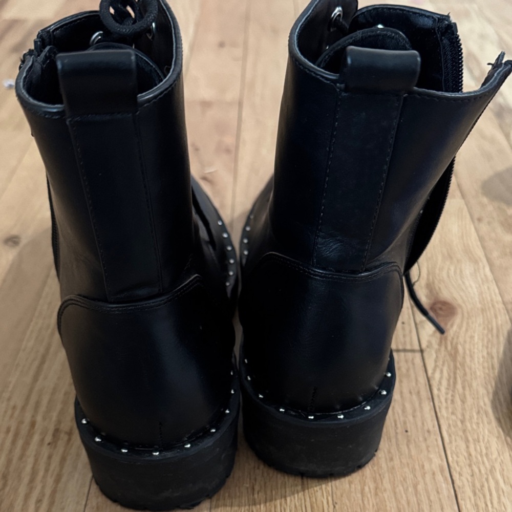 Dolce Vita Black Studded Combat Boots - Picture 4 of 4